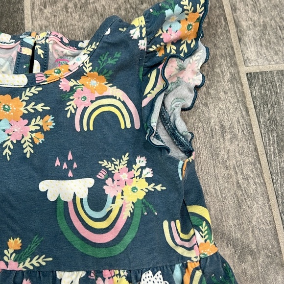 Ruffle Butts Rainbow Navy Dress - Picture 3 of 5